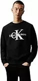 Calvin Klein Herren Sweatshirt Core Monologo ohne Kapuze, Schwarz (Ck Black), M