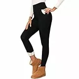 Generisch Thermo Strumpfhose Damen,Gefütterte Thermostrumpfhose Fleece Warm Leggings Plüschstrümpfe Winter,Yogahose Damen