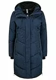 OXMO OXJuna Damen Wintermantel Parka Mantel mit Kapuze Gummizug Reißverschlusstaschen Seiten-Reißverschlüsse Regular fit, Größe:M, Farbe:Insignia Blue (194010)
