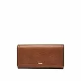 Fossil Damen Logan Flap Wallet Klapp-Clutch, Braun