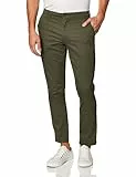 Amazon Essentials Herren Legere Stretch-Chinohose mit schmaler Passform, Olivgrün, 36W / 34L