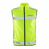 Craft Windweste Visibility Vest (Gr.S-XXL), Warnweste Unisex mit Reißverschluss, Fahrradweste, Laufweste, Reflektierend, M