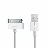 TECHGEAR Ersatz-USB-Datenkabel & Charging für Apple iPod Nano, iPod Touch, iPod Classic, iPod Video & iPhone 4, 4s, 3G, 3Gs & iPad 3, 2, 1-30 Pin USB-Kabel Aufladen und Synchronisieren - Weiß
