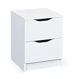 Inter Link – Kommode – 2 Schubladen – Schubladenschrank – Beistellschrank – Sideboard – Melaminbeschichtet – Weiß – Schubladen mit Griffmulden – Westphalen 2