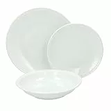 Tognana AZ Bianco, 18-teiliges Geschirrset für 6 Personen, Porzellan, Weiß, Made in Italy