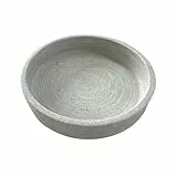Dekoteller, Untersetzer, Dekoschale, Betonoptik, Ø 11cm GRAU. Polyresin, Schmuckschale, Moderne Schale, Steinoptik, Wohnaccessoire Betonschale