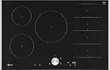 NEFF T68TTV4L0, N 90, Induktionskochfeld, autarkes Glaskeramik-Kochfeld 80 cm breit, Twist Pad, Flex Induction, Home Connect, Smart Hood Automatic, aufliegend, Schwarz
