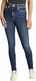 Calvin Klein Damen Jeans Hose High Rise Skinny Fit, Blau (Denim Dark), 34W/24L