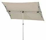 Schneider Sonnenschirm Novara, natur, 190 x 140 cm rechteckig, 758-02, Gestell Alu/Stahl, Bespannung Polyester, 5 kg