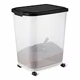Amazon Basics Tierfutterbehälter für, 15.8 kg,Transparent und Schwarz