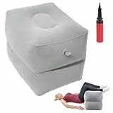Wapasezyar Beinkissen Aufblasbar, Fußstütze Flugzeug, Aufblasbare Fußstütze Kissen für Reisen Auto, Zuhause und Büro, Höhenverstellbar Flyaway Kids Bed, Zum Schlafen auf langen Flügen