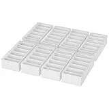 Homsorout Schubladen Organizer Kleidung Baby - 8er Set Ordnungssystem Kleiderschrank Stoff Unterwäsche Aufbewahrung Drawer Organizer, 30 x 15 x 9 cm für Baby Wickelkommode, Socken, Weiß