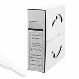 Offgridtec 5m Schrumpfschlauch mit Kleber 19 mm  6 mm, 3:1 Schrumpfrate, Dual-Wand, Halogenfrei, Flammhemmend, Wasserdichte Kabelisolierung, Leicht zu Schneiden, Inklusive Spenderbox, transparent