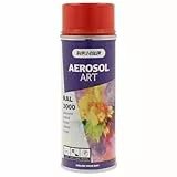 DUPLI-COLOR AEROSOL ART RAL 3000 feuerrot glänzend 400 ml, Spraylack für vielseitigen Einsatz, schnelltrocknend, hohe Deckkraft, für Innen- und Außenbereiche geeignet
