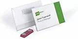 Durable Namensschild (mit Magnet, 54 x 90 mm) Namensschilder Packung à 25 Stück, transparent, 811719