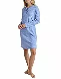 CALIDA Daylight Dreams Langarm-Nachthemd Damen, hautfreundlich, hypoallergen, atmungsaktiv, feuchtigkeitsregulierend, mit praktischen Seitenschlitzen