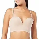 Wonderbra Damen Backless Bra Rückenfreier BH, Hautfarben, 80D EU