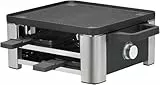 WMF Lono Raclette Grill für 4 Personen – Tischgrill aus Cromargan Edelstahl, 870 W, antihaftbeschichtete Grillplatte und Pfännchen, spülmaschinengeeignet, für gemütliche Abende und Feierlichkeiten