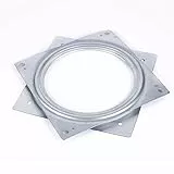 Drehscheibe Drehteller Sitzdrehbasis 360° 6 Zoll Drehbarer Lazy Susan Lager Drehender Galvanisierter Stahl für Küchen-Zähler-Kabinette TV-Schreibtisch Turntable Bearing (Silber 6 Zoll dünn)