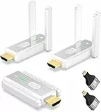 HDMI Wireless Sender und 2 Empfänger, 150m Reichweite Drahtlos HDMI, 1080P@60Hz 2,4G/5G Dual-Band für Streaming, Konferenzen von PC zu TVs/Monitoren/Projektoren, Plug and Play
