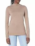 Amazon Essentials Damen Leichter Pullover mit Stehkragen (in Übergröße erhältlich), Kamelbraun Meliert, M