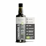 Nigella Schwarzkümmelöl Bio kaltgepresst 500ml | ungefiltert & naturrein | Black Seed Oil mit hohem Thymochinongehalt (4600 mg/1000 ml) ohne Zusatzstoffe aus deutscher Ölmanufaktur