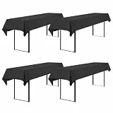 Showgeous 4 Stück Biertisch Tischdecke universal für 50cm u.70cm Biertische Hussen für Biertisch Biertischhussen Biertisch-Husse Bierzeltgarnitur Rechteckige Tischdecken Waschbar 100x250cm(Anthrazit)