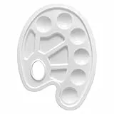 ZENVALY Mischpaletten, Malpalette, Farbmischpaletten mit Griffloch, Farbmischpalette zum Malen von Farbtönen, Universalpalette für DIY Kunst Malerei, Weiß
