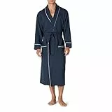 Amazon Essentials Herren Leichter Waffel-Bademantel (Erhältlich In Den Größen Schwer Und Groß), Marineblau, M-L