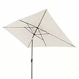 Doppler Sonnenschirm für den Garten Jack 300x200cm in Natur - Rechteckiger Sonnenschirm für Balkon & Terrasse - Schirm knickbar - Großer Balkonsonnenschirm - Kippbarer Kurbelschirm