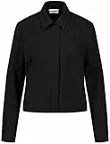 Gerry Weber Damen Klassische Blazerjacke mit verdeckter Knopfleiste Langarm, mit Schlitz unifarben Schwarz 34
