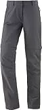 Schöffel Damen Pants Ascona Zip Off, leichte und komfortable Damen Hose mit optimaler Passform, flexible Outdoor Hose für Frauen, asphalt, 40