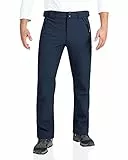 Outdoor Ventures Softshellhose Herren Wasserdicht Outdoorhose Winter Thermohose Warm Gefüttert Skihose Snowboardhose Winddicht Schneehose für Skifahren, Wandern, Trekking Navy Blau 34W/30L