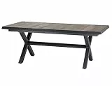 Siena Garden Sincro Ausziehtisch, anthrazit/Natur-grau, Alu/Keramik, 205/265x103 cm