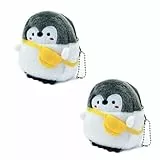 WisePoint Münze Geldbörse, 2PCS Plüsch Münze Beutel Nette kleine Geldbörsen für Frauen, Pinguin-geformte Änderung Geldbörse zum Einkaufen, Reisen, Dating, Wandern (Pinguin Rucksack)
