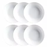 Luminarc Diwali Box mit 6 tiefen Tellern, Opal, 20 cm, Weiß