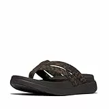 Fitflop Damen F-Mode Go Leopard Webbing Strappy Flip-Flops Flipflop, Chocolate Mix, 37 EU