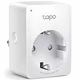 TP-Link Tapo P100 WLAN Smart Steckdose, Smart Home WiFi Steckdose, Alexa Zubehör, funktioniert mit Alexa, Google Home, App gesteuert, Sprachsteuerung, Fernzugriff, Kein Hub notwendig, Mini, Weiß