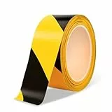 Amig - Abdeckband für Markierung - Zur Kennzeichnung und Gefahrenwarnung - Wasserfest und Flexibel - PVC - 50 mm x 30 m - Gelb und Schwarz