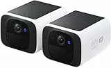 eufy Security überwachungskamera aussen S220 Solo 2-Pack, 2K Auflösung, überwachungskamera aussen solar, Nonstop Power mit Solar, 2,4 GHz WLAN, ohne ABO, ohne monatliche Kosten, Gebührenfreie Nutzung