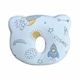 Babykissen Kopfkissen, Kinder Kissen für 0-12 Monate Neugeborene Memory Foam Reisekissen, Babykissen Gegen Plattkopf, Mini Kissen für Baby Kleinkinder Nacken Lenden und Kniestütze (Weltraum)