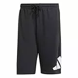 adidas Herren Essentials Big Logo French Terry Short Shorts, Black/White, XXL