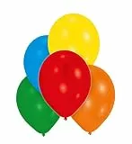 Amscan INT995533 - Latexballons Metallic farbig sortiert, 50 Stück, Durchmesser circa 27,5 cm, Luftballons