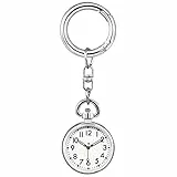NUOBESTY Krankenpflegeschüler-Formular Herrenhalskette hängende Taschenuhr Digitaluhr Schlüsselanhänger Krankenschwester Taschenuhr Schwesternuhr mit Sekunden tragbar Schwesterntisch Gurt