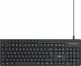 Hama Tastatur kabelgebunden CK-200 (USB Tastatur, ergonomisches Tippgefühl, leise Tasten, Kabel abnehmbar, deutsches QWERTZ-Layout, Multimedia Tasten, Assist Taste für KI Assistenten) schwarz