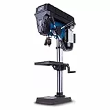 Scheppach Tischbohrmaschine TBM250Vario mit 60mm Bohrtiefe | Leistung 600W | Bohrfutter 1,5-13mm | Drehzahl 450–2580min-1 | Schnellspannbohrfutter, Digitaldisplay, Laser | Holz, Kunststoff & Metall