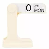TOPINCN Ewiger Kalender, Desktop-Kalender, Dekoration, Klappkalender, Stressabbau, Ornament, Monat, Datum und Tagestafeln, Klappkalender für Wohnzimmer, Schrank, Büro, Dekoration (White)