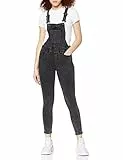 Urban Classics TB1537 Damen Skinny Latzhose Ladies Dungaree, Gr. Medium, Schwarz (acid black 706)