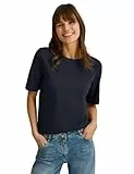 CECIL Damen B322914 Basic RIPP-Struktur T-Shirt, universal Blue, XL