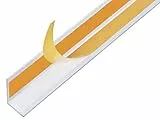 Alberts 433512 Winkelprofil | selbstklebend | Aluminium, weiß | 1000 x 20 x 20 mm